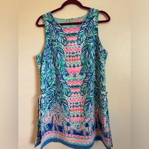 Lilly pulitzer feel the beat engineered elephants donna romper sz 12